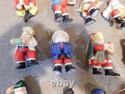 Vintage Franklin Mint Santa Around the World Ornaments Set of 18 Original Box