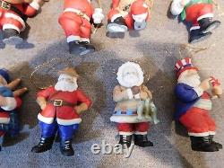 Vintage Franklin Mint Santa Around the World Ornaments Set of 18 Original Box