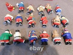 Vintage Franklin Mint Santa Around the World Ornaments Set of 18 Original Box