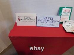 Vintage Franklin Mint Santa Around the World Ornaments Set of 18 Original Box