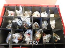 Vintage Franklin Mint Santa Around the World Ornaments Set of 18 Original Box