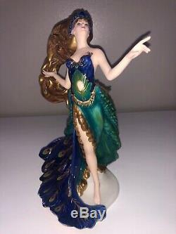 Vintage Franklin Mint Spirit Of A New Dawn Lady Woman Peacock Porcelain Figurine