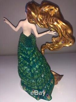 Vintage Franklin Mint Spirit Of A New Dawn Lady Woman Peacock Porcelain Figurine