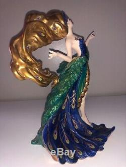 Vintage Franklin Mint Spirit Of A New Dawn Lady Woman Peacock Porcelain Figurine