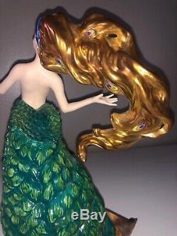 Vintage Franklin Mint Spirit Of A New Dawn Lady Woman Peacock Porcelain Figurine