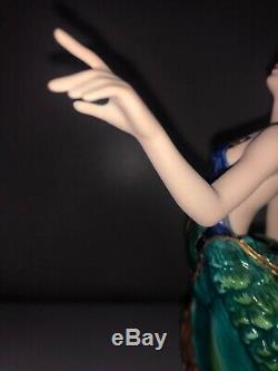 Vintage Franklin Mint Spirit Of A New Dawn Lady Woman Peacock Porcelain Figurine