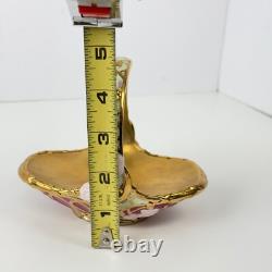 Vintage Franklin Mint Summer Egg Basket with 9 Fabrege Design Eggs Gold Accent