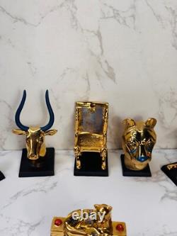 Vintage Franklin Mint Treasures of Tutankhamun 1989 14 Pieces Set