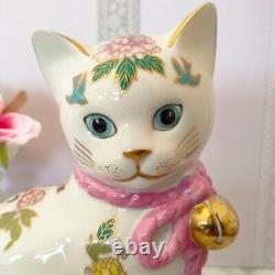 Vintage Franklin Mint porcelain 24K figurine'noble kitten Cat made in japan