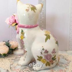 Vintage Franklin Mint porcelain 24K figurine'noble kitten Cat made in japan