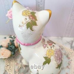 Vintage Franklin Mint porcelain 24K figurine'noble kitten Cat made in japan