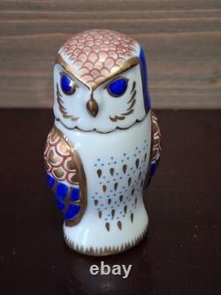 Vintage Imari Porcelain Owl Collection By Franklin Mint 1988