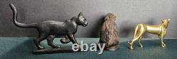 Vintage Lot 10 Franklin Mint Curio Cabinet Cat Figurines 1980s