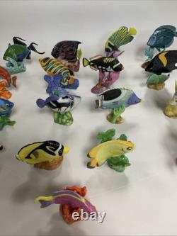 Vintage Lot Of 25 Set Franklin Mint The Jeweled Ocean Jewels Sea Fish 1988