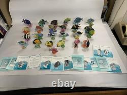 Vintage Lot Of 25 Set Franklin Mint The Jeweled Ocean Jewels Sea Fish 1988