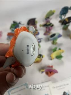 Vintage Lot Of 25 Set Franklin Mint The Jeweled Ocean Jewels Sea Fish 1988