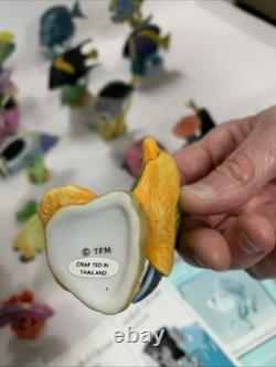 Vintage Lot Of 25 Set Franklin Mint The Jeweled Ocean Jewels Sea Fish 1988