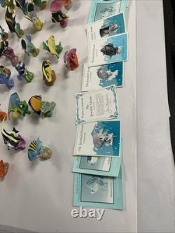 Vintage Lot Of 25 Set Franklin Mint The Jeweled Ocean Jewels Sea Fish 1988