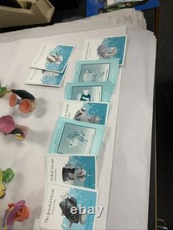 Vintage Lot Of 25 Set Franklin Mint The Jeweled Ocean Jewels Sea Fish 1988