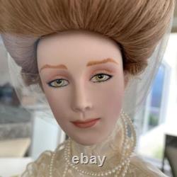 Vintage Porcelain Franklin Mint Bride & Groom Dolls