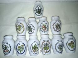Vintage Set of 11 Gloria Concepts Franklin Mint Porcelain Spice Jars