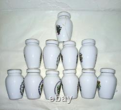 Vintage Set of 11 Gloria Concepts Franklin Mint Porcelain Spice Jars