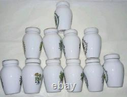 Vintage Set of 11 Gloria Concepts Franklin Mint Porcelain Spice Jars