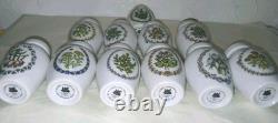 Vintage Set of 11 Gloria Concepts Franklin Mint Porcelain Spice Jars