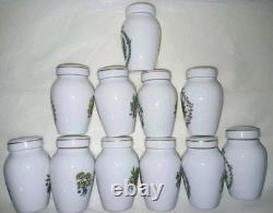 Vintage Set of 11 Gloria Concepts Franklin Mint Porcelain Spice Jars