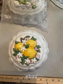 Vintage Set of 7- 1986 Le Cordon Bleu Franklin Mint Wall Hanging Molds New, Cert