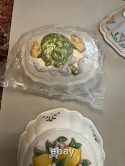 Vintage Set of 7- 1986 Le Cordon Bleu Franklin Mint Wall Hanging Molds New, Cert