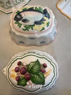 Vintage Set of 7- 1986 Le Cordon Bleu Franklin Mint Wall Hanging Molds New, Cert