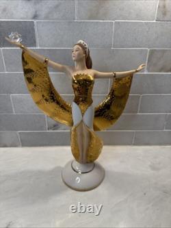 Vintage Sunrise In Gold Franklin Mint Art Sculpture 11 Tall Porcelain