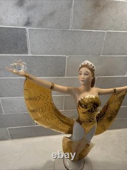 Vintage Sunrise In Gold Franklin Mint Art Sculpture 11 Tall Porcelain