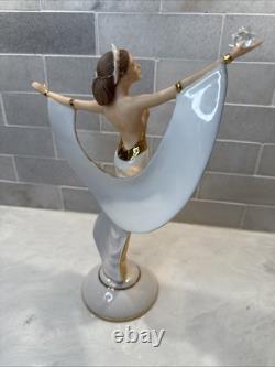 Vintage Sunrise In Gold Franklin Mint Art Sculpture 11 Tall Porcelain