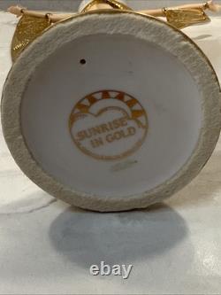 Vintage Sunrise In Gold Franklin Mint Art Sculpture 11 Tall Porcelain