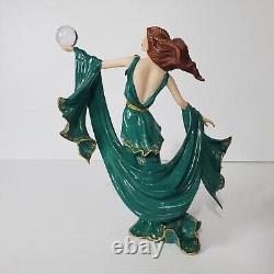 Vintage The Franklin Mint Fortune Fine Porcelain Figurine Art Deco Statue Women