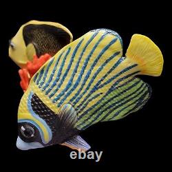 Vintage The Franklin Mint Jeweled Ocean Porcelain Fish Tropical Saltwater 13 Pc