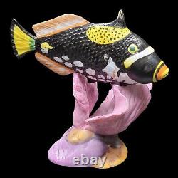 Vintage The Franklin Mint Jeweled Ocean Porcelain Fish Tropical Saltwater 13 Pc