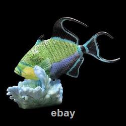 Vintage The Franklin Mint Jeweled Ocean Porcelain Fish Tropical Saltwater 13 Pc
