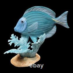 Vintage The Franklin Mint Jeweled Ocean Porcelain Fish Tropical Saltwater 13 Pc
