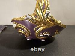 Vintage The Franklin Mint Spring Egg Basket with 9 Fabrege' Design Eggs Withbox