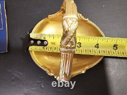 Vintage The Franklin Mint Spring Egg Basket with 9 Fabrege' Design Eggs Withbox