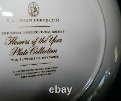 Vtg 1978 Franklin Porcelain FLOWERS OF THE YEAR Plate Set All 12 Months