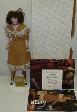 Vtg 1987 Porcelain 19 Loretta Lynn Franklin Mint Heirloom Doll with Box & Tag