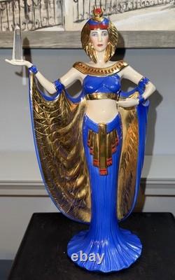 Vtg EGYPTIAN QUEEN (Power) Porcelain Figurine by FRANKLIN MINT- 11-No Box -EUC