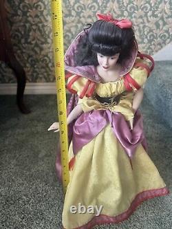 Vtg FRANKLIN MINT Porcelain Doll SNOW WHITE Lot RD