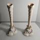 Vtg Franklin Mint Atlantis Candlestick Holders Pair Porcelain Pastel Coastal 80s
