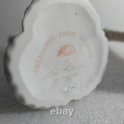 Vtg Franklin Mint Atlantis Candlestick Holders Pair Porcelain Pastel Coastal 80s Vtg Franklin Mint Atlantis Candlestick Holders Pair Porcelain Pastel Coastal 80s