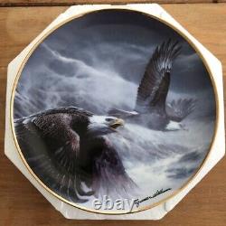 Vtg Franklin Mint Heirloom Lot Of 8 Eagle Collectible Decorative Plates In Boxes